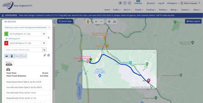 Creating and saving customized route